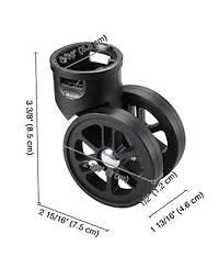 Byootique 4Pcs 2" Swivel Replacement Wheel 360 Degree Rotate Caster for Makeup Case
