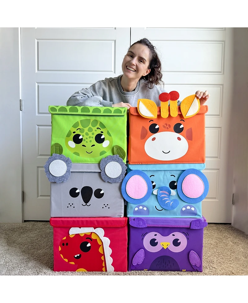 Quokka Toy Chest Collapsible Organizer for Kids with Handles & Flip-Top Lids