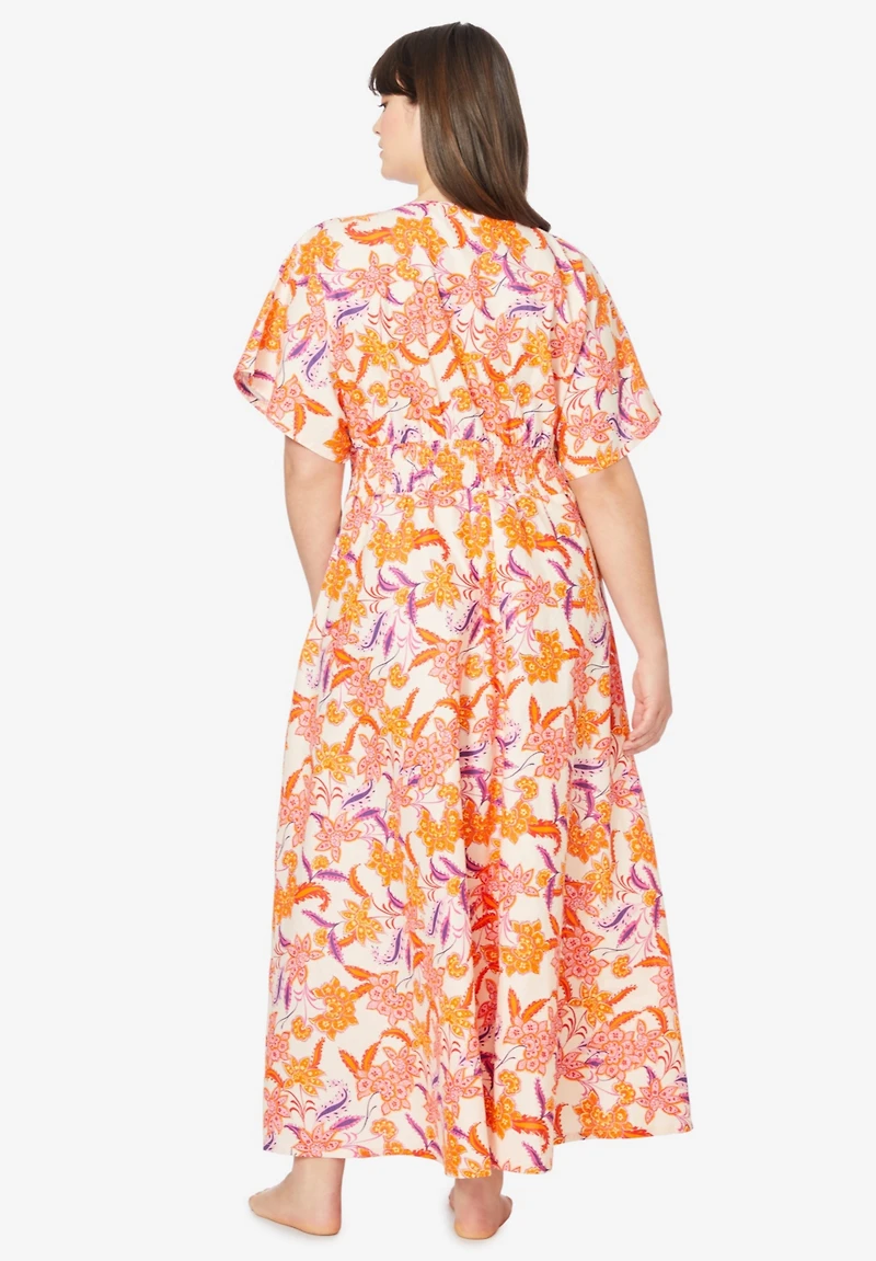 Dreams & Co. Women's Plus Kimono Lounger