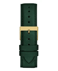 Guess Men's Analog Green Leather Watch, 44mm
