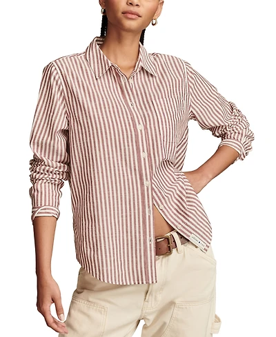 Lucky Brand Women's Boyfriend Button-Down Shirt