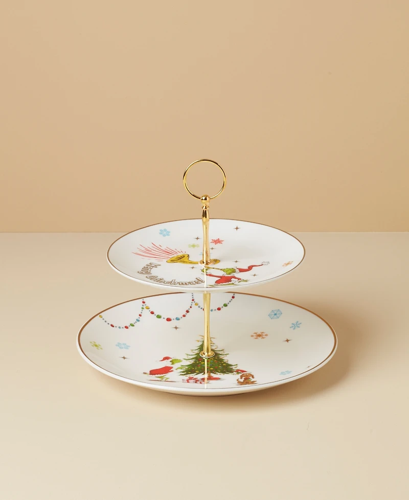 Lenox Grinchmas 2-Tiered Server