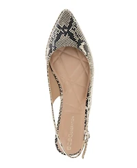 BCBGeneration Women's Valerie Studded Slingback Pointed-Toe Flats
