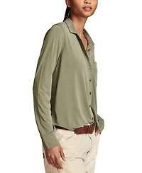 Lucky Brand Women's Sandwash Long Sleeve Button Front Shirt