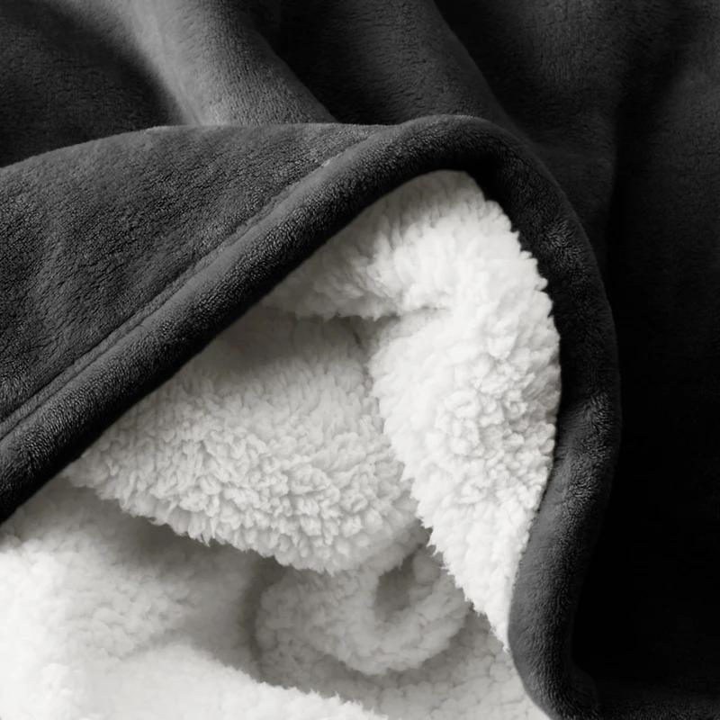 Bare Home Fleece Sherpa Blanket, Throw