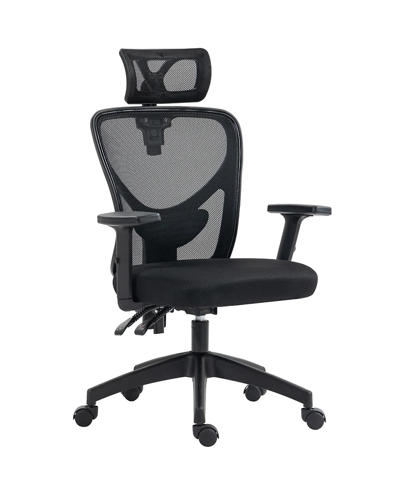 Vinsetto Ergonomic Mesh Chair with Adjustable Headrest & Reclining,