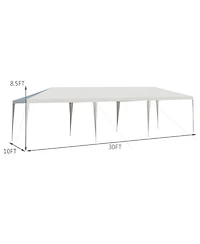Givimo 10 x 30 Feet Gazebo Canopy Tent with Connection Stakes and Wind Ropes