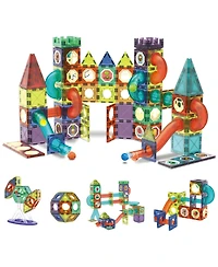 Contixo Magnetic Light-Up 3D Tiles Building Set – 110 Piece Stem Marble Run Blocks for Kids, Fun Educational Toy for Boys & Girls Ages 3-10+