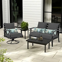 Aoodor 22'' x 24'' Outdoor Deep Seat Chair Cushion Set，Olefin Fabric Slipcover and Sponge Foam (Set of 2 Seats, 2 Backs