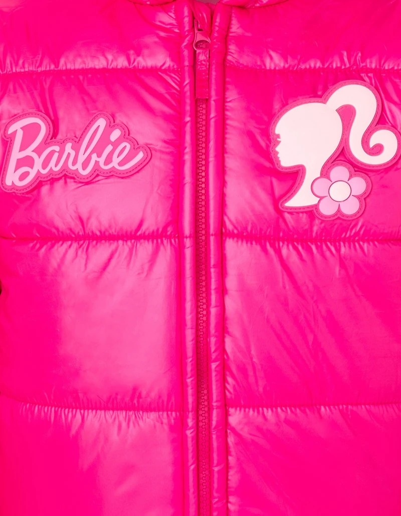 Barbie Girls Zip Up Winter Coat Puffer Jacket