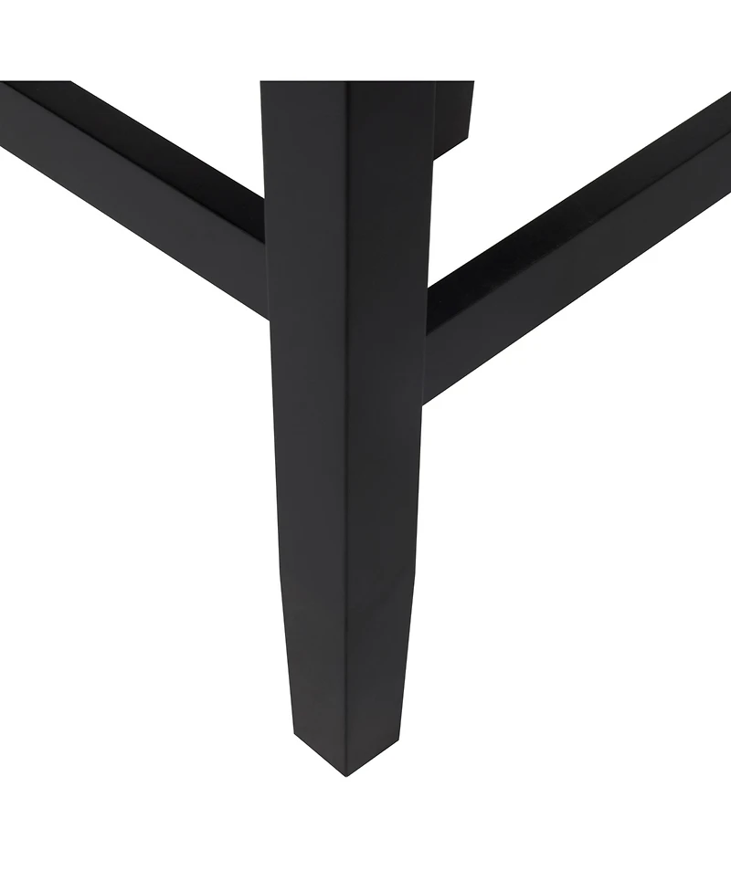 Streamdale 26" Backless Leather Counter Stools, 2-Pcs Set, Black