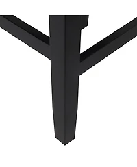 Streamdale 26" Backless Leather Counter Stools, 2-Pcs Set, Black