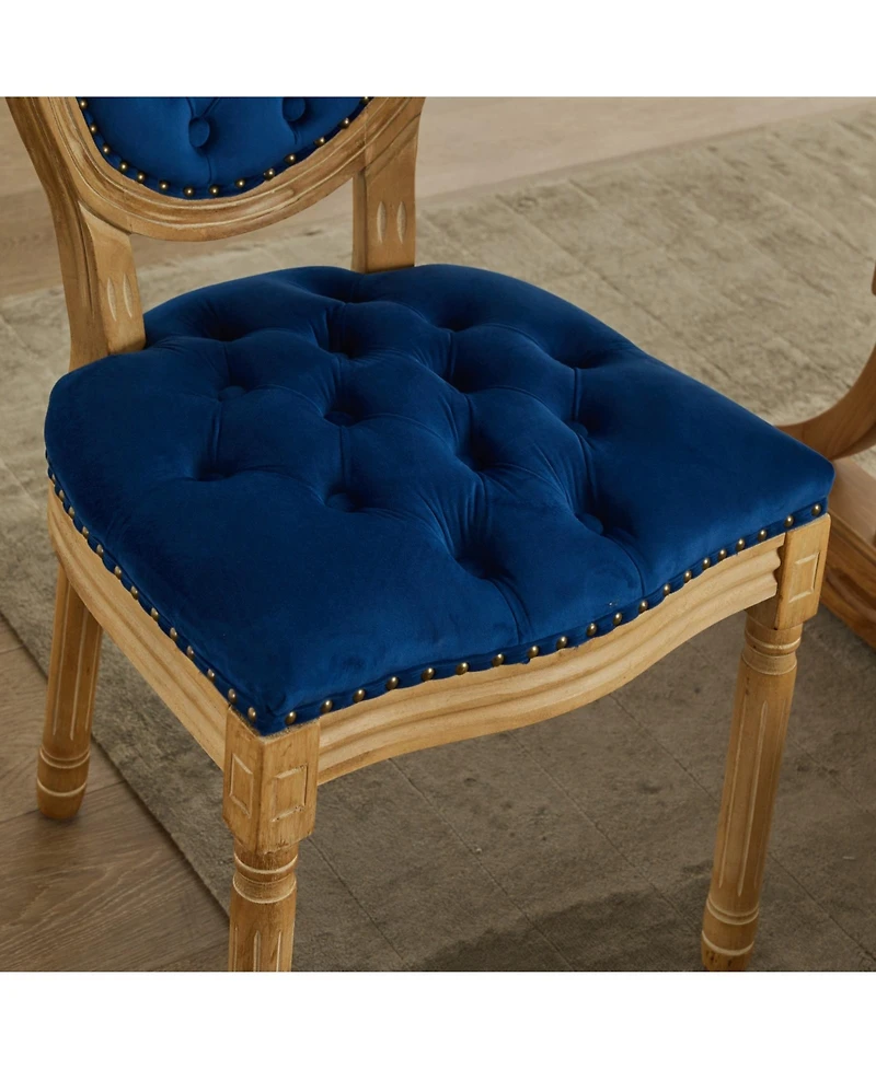 Streamdale Vintage Dining Chair Set of 2 (Blue, SW1739BL)