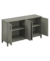 Streamdale Antique Gray 4-Door Sideboard with Adjustable Shelves
