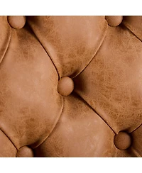 Simplie Fun Retro & Adjustable Pu Swivel Barstools (Orange, 2-Pack