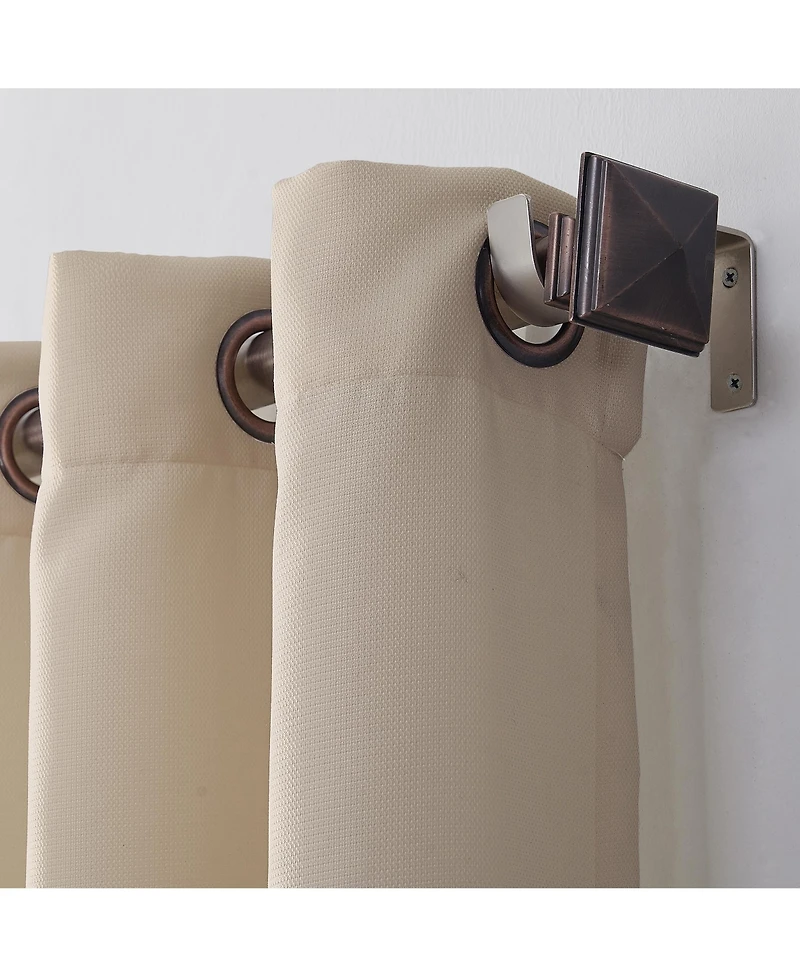 Valerie Heathered Texture Semi-Sheer Grommet Curtain Panel