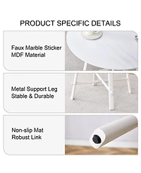 Streamdale Furniture Modern White Circular Dining Table (42")