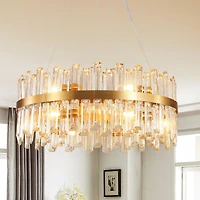 Streamdale Luxury Crystal Chandelier, 23.6", Decorative Led Lighting