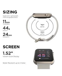 iTouch Air 4 Unisex Titanium Silicone Strap Smartwatch 41mm
