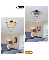 Streamdale Modern Black Chandelier for Dining, Living, Bedroom