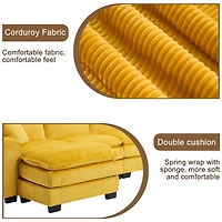 Streamdale Modern U-Shaped 6-Seat Sectional Sofa with Ottoman and Pillows