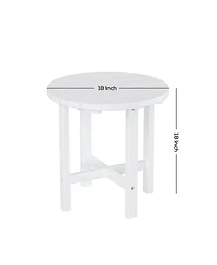 WestinTrends All-Weather Outdoor Patio Round Poly Adirondack Side Table