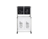 Streamdale 2-Tier Laundry Basket with 4 Removable Bags, Easy Move