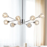 Streamdale Modern Chrome Chandelier 9-Light Fixtures for Multiple Rooms