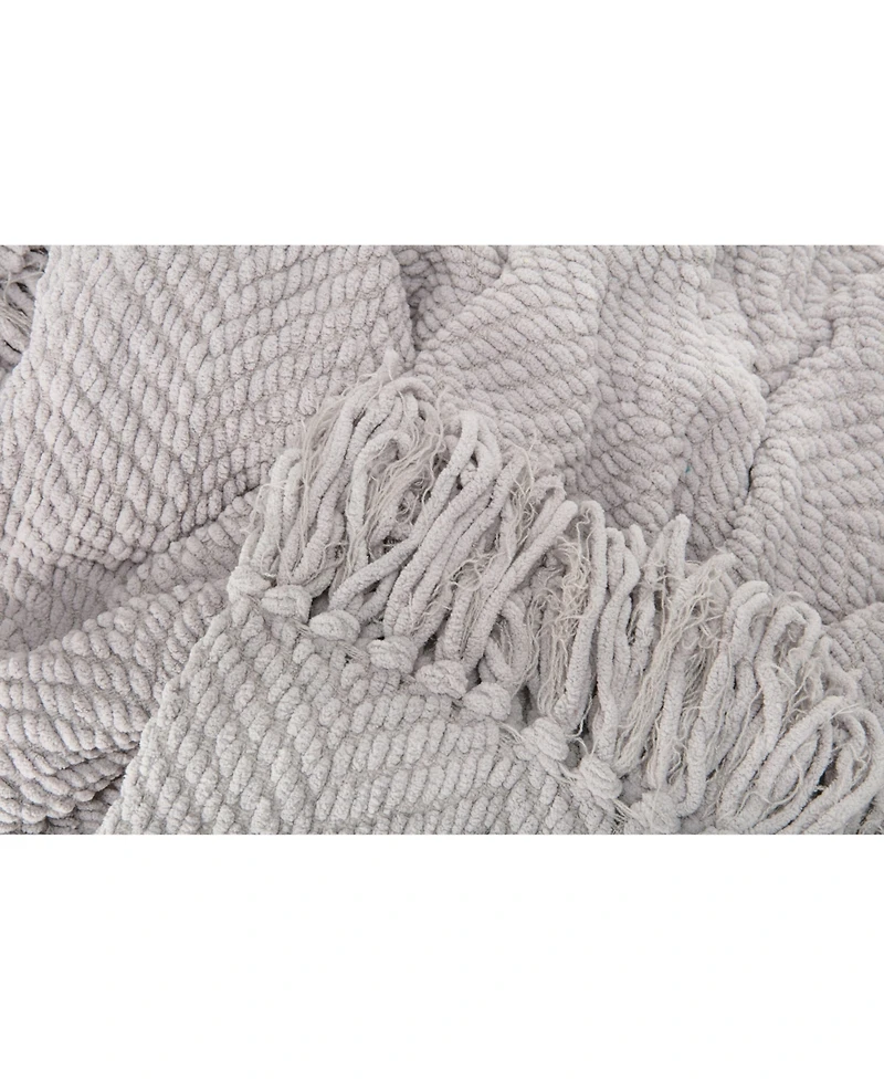 Chanasya Premium Textured Knit Throw Blanket with Tassels - Soft, Cozy Blanket for Couch, Bed, Living Room - 60" x 70” - Orange