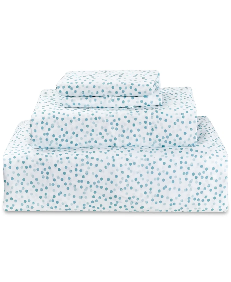Sunham Microfiber Easy Care Printed -Pc. Sheet Set