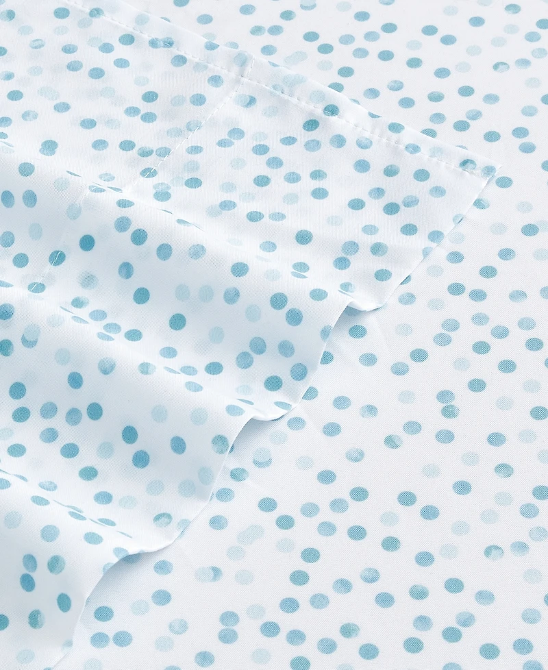 Sunham Microfiber Easy Care Printed 3-Pc. Sheet Set, Twin