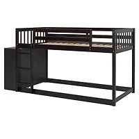 Streamdale Twin over Bunk Bed with 4 Drawers and 3 Shelves-Gray