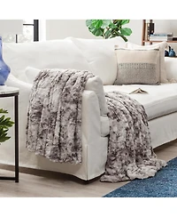 Chanasya Premium Double Sided Oversized Faux Fur Wolf Soft Throw Blanket