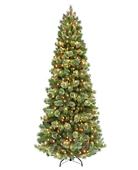 Puleo Pre-Lit Pine Artificial Tree 7.5 ft