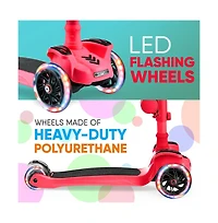 Hurtle Kids Scooter - Child Toddler Kick Scooter Toy with Foldable Seat