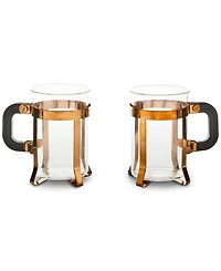 MacKenzie-Childs Glass Coffee Cup, Set of 2