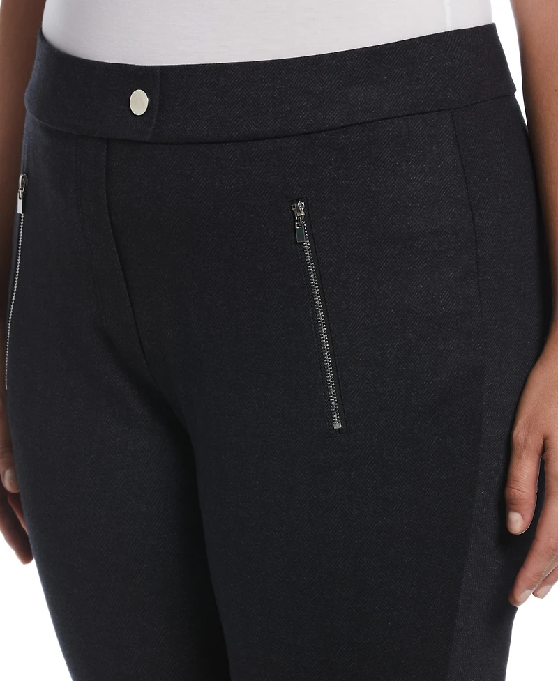 Rafaella Plus Pull-On Pant with Zip Detail