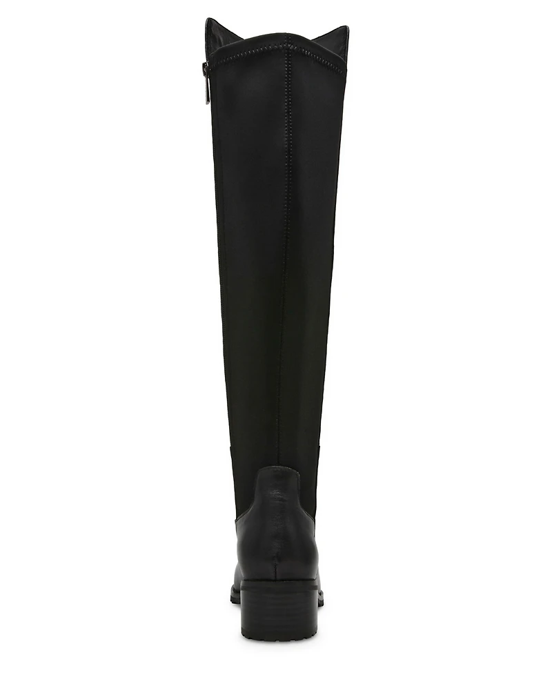 Anne Klein Women's Sable Genuine Leather Over the Knee High Boots
