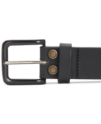 Barbour Men's Double Rivet Leather Belt with Tonal Buckle