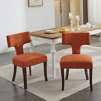 Streamdale Mid Century Modern Dining Chairs, Set of 2 (Orange)
