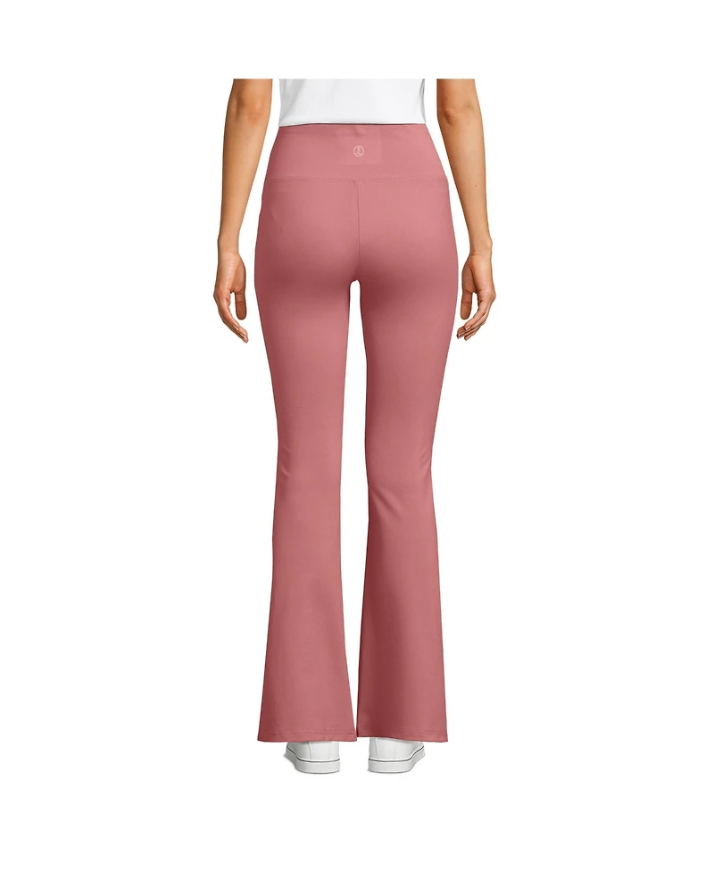 Lands' End Women's Active Hi Impact High Rise Slim Flare Pants