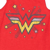 Justice League Toddler Girls Wonder Woman Snap Romper and Headband Newborn to
