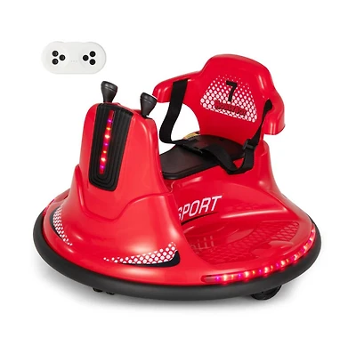 Vebreda 6V Bumper Car for Kids Toddlers Electric Ride On Car Vehicle with 360° Spin-Red