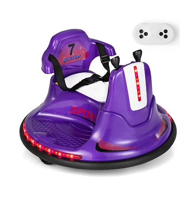 Vebreda 6V Bumper Car for Kids Toddlers Electric Ride On Vehicle with 360° Spin-Red