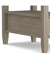 Simpli Home Warm Shaker Solid Wood Narrow Side Table