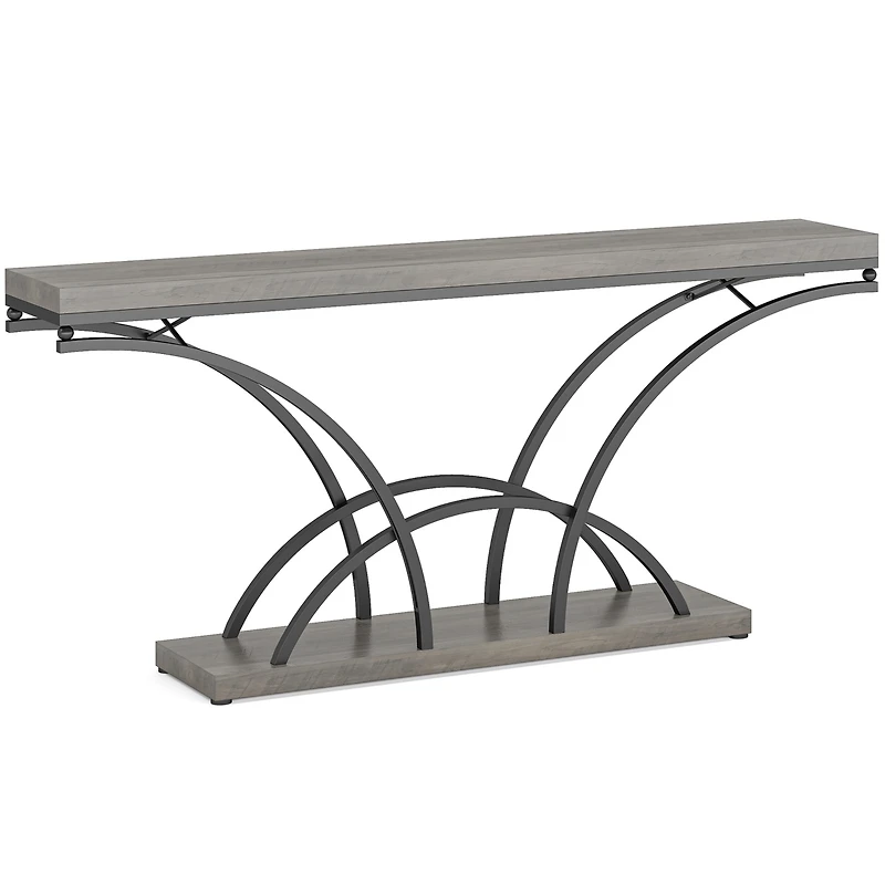 Tribesigns 70.9-Inch Narrow Sofa Table, Extra Long Console Tables for Entryway, Tv Console Behind Couch Table with Stylish Metal Frame for Living Room