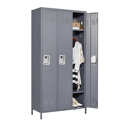 Streamdale Furniture 3-Door Metal Lockers for Storage