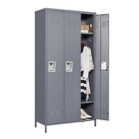 Streamdale Furniture 3-Door Metal Lockers for Storage
