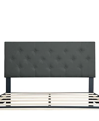 Streamdale Furniture Queen Upholstered Bed Frame with Button Tufted Headboard