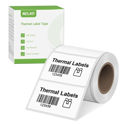 Nelko PM220 Label Maker, x 1.18'' Thermal Sticker Label, Waterproof, Multi-Purpose Tape, 1 Roll of 230 Self-Adhesive Paper (White